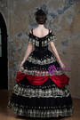 Vintage Black Red Lace Straps Vintage Dress