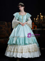 Blue Long Sleeve Lace Baroque Vintage Dress