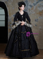 Black Long Sleeve Lace Rococo Vintage Dress