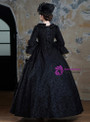 Black Long Sleeve Lace Rococo Vintage Dress