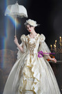 Vintage Champagne Short Sleeve Lace Vintage Dress