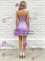 Purple Sequins Spaghetti Straps Homecoming Dress