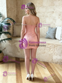 Pink Satin Off the Shoulder Beading Homecoming Dress