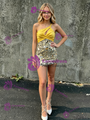 Silver Sequins Straps Homecoming Dress