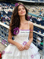 White Tulle Spaghetti Straps Homecoming Dress