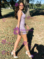 Purple One Shoulder Homecoming Dress