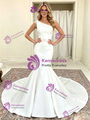 White Mermaid One Shoulder Wedding Dress