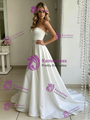 White Mermaid Strapless Beading Wedding Dress