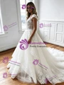Fashion White Tulle Lace Wedding Dress