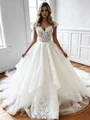 Fashion White Tulle Lace Wedding Dress