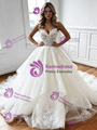White Tulle Spaghetti Straps Wedding Dress