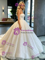 White Sequins Strapless Wedding Dress