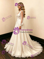 White Tulle Long Sleeve Wedding Dress