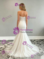 Sexy White Mermaid Tulle Appliques Wedding Dress