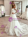 White Strapless Tulle Appliques Wedding Dress