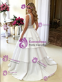 White V-neck Lace Wedding Dress