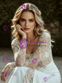 White Mermaid Long Sleeve Lace Wedding Dress