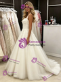 White Tulle Halter Wedding Dress