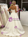 White Tulle Halter Wedding Dress