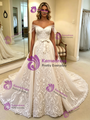 White Tulle Lace Appliques Long Sleeve Wedding Dress