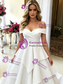 White Off the Shoulder Wedding Dress
