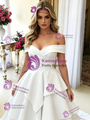White Off the Shoulder Wedding Dress