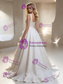Ivory Satin Straps Wedding Dress