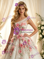 White Tulle Lace One Shoulder Wedding Dress