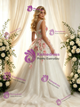White Tulle Lace One Shoulder Wedding Dress