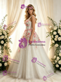 White Tulle Lace One Shoulder Wedding Dress
