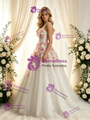 White Tulle Lace One Shoulder Wedding Dress