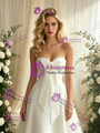 White Tulle Strapless Wedding Dress