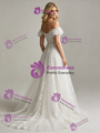 White Tulle Lace Appliques Wedding Dress
