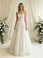 White Tulle Lace Straps Wedding Dress