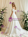 White Tulle Off the Shoulder Wedding Dress