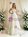 White Lace Spaghetti Straps Wedding Dress