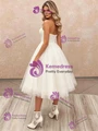 White Tulle Strapless Wedding Dress