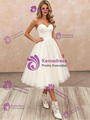 White Tulle Strapless Wedding Dress