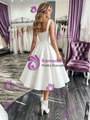 White Straps Short Wedding Dress