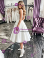 White Straps Short Wedding Dress