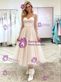Long Sleeve Tulle V-neck Wedding Dress