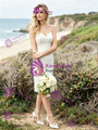 White Lace Spaghetti Straps Wedding Dress