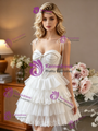 White Tulle Straps Wedding Dress