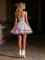 White Sequins Straps Wedding Dress