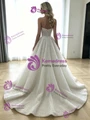 White Sequins Strapless Wedding Dress