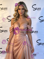 Pink Tulle Off the Shoulder Split Prom Dress