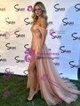 Pink Tulle Off the Shoulder Split Prom Dress