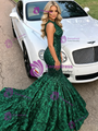 Sexy Green Mermaid Sequins Prom Dress