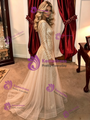 Mermaid Tulle Sequins Long Sleeve Prom Dress