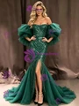 Sexy Dark Green Sequins Prom Dress